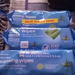 CVS Health Blue Aloe Cleansing Wipes - 192 Count Value Pack